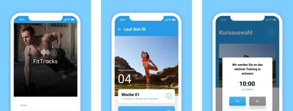 An example of personal activity tracker app