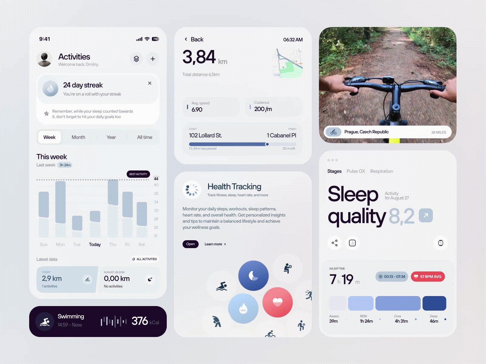 An example of a fitness app that connects to a fitness tracker 