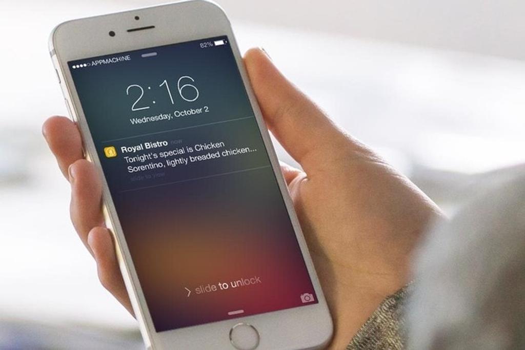 Don't underestimate the power of push notifications when you create a restaurant app