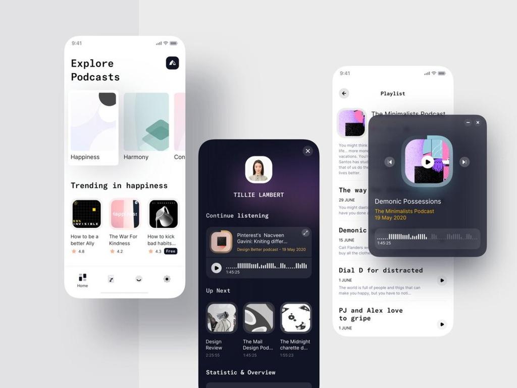 User profile for podcast app (*image by [UGEM](https://dribbble.com/ugem){ rel="nofollow" target="_blank" .default-md}*)