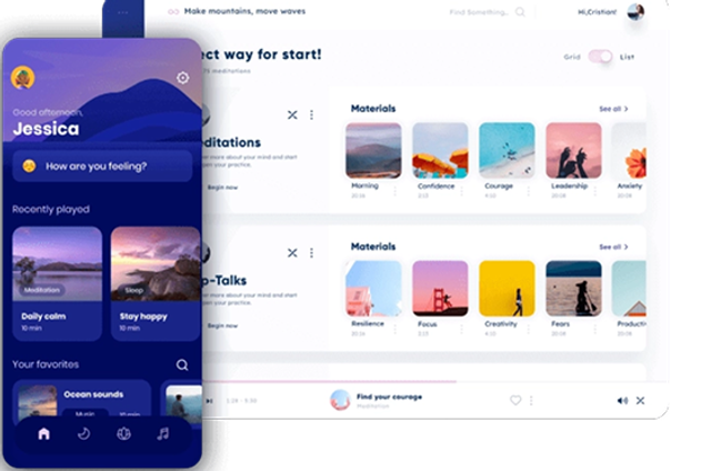 Example of AI wellbeing app