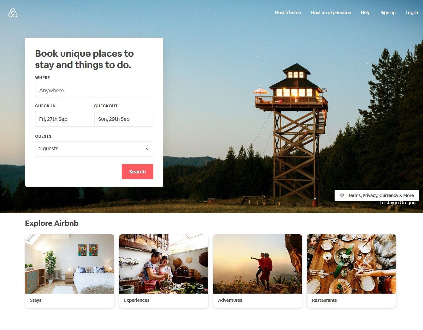 Airbnb as an example of multi vendor marketplace platforms for services 