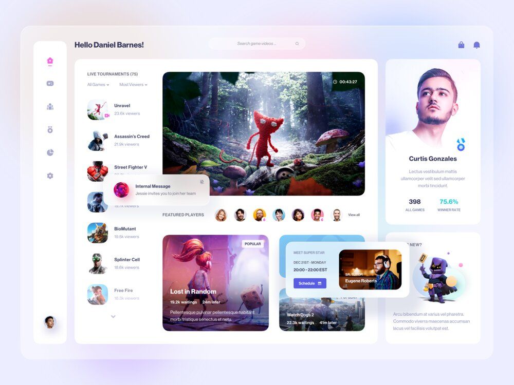 To create a live streaming platform, find out how you’ll charge the users (*image by [Yi Li](https://dribbble.com/coreyliyi){ rel="nofollow" target="_blank" .default-md}*)