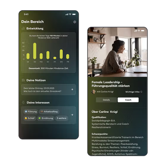 During mental health app development, consider that you might want to add on-demand content (*image by [Sertan Helvacı](https://dribbble.com/sertan){ rel="nofollow" target="_blank" .default-md}*)