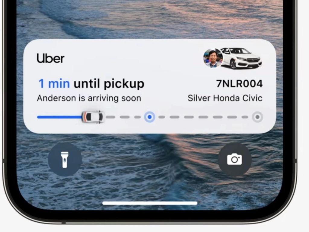 An examples of foreground notifications in Uber