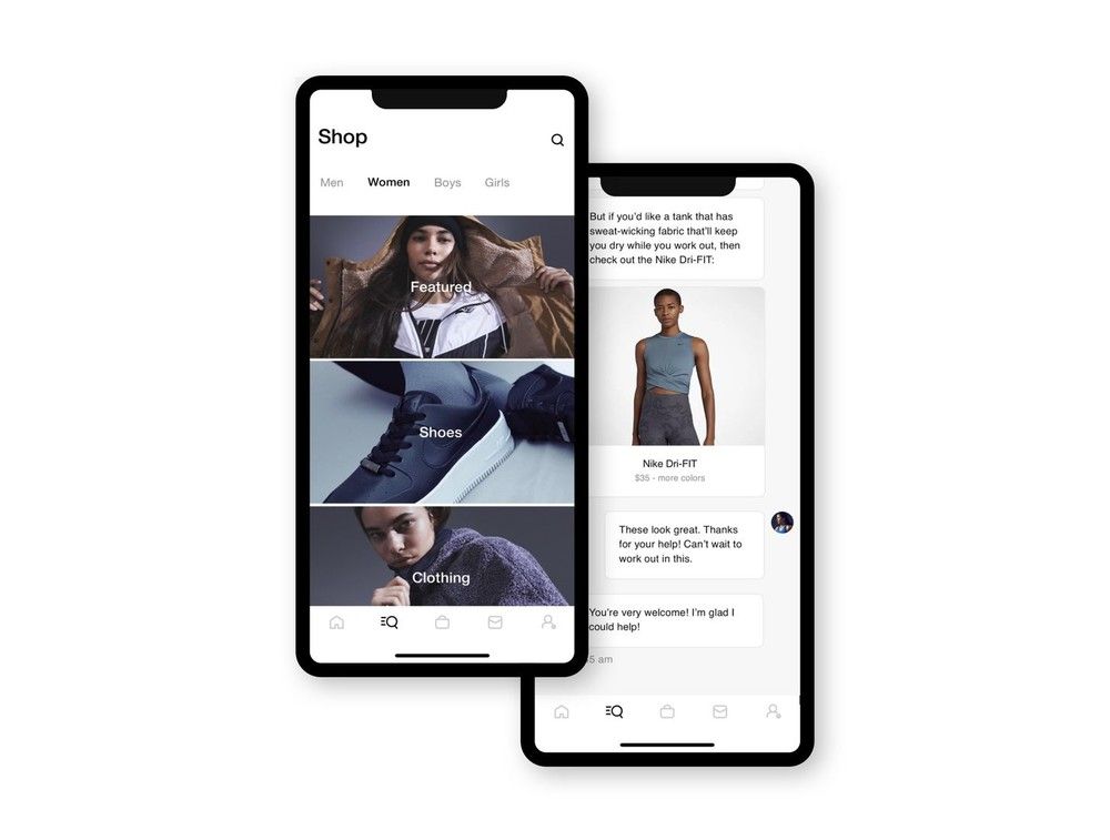 Nike has a powerful mobile strategy (*image from the [Nike website](https://www.nike.com/nike-app){ rel="nofollow" .default-md}*)