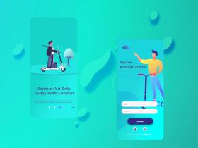 The design concept for developing an e-scooter rental app