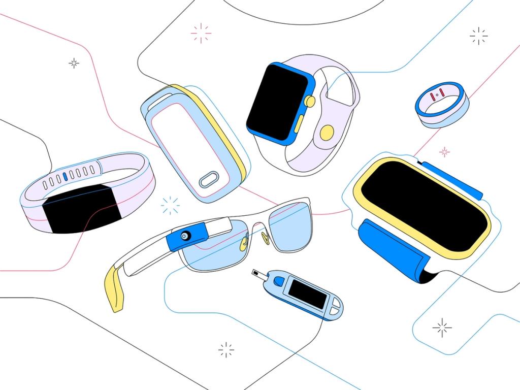 An illustration of devices that use BLE and ANT technologies