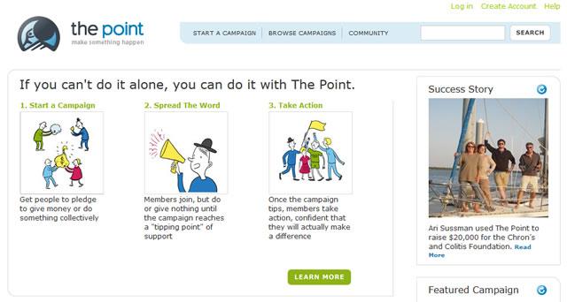 An MVP of the first Andrew's product, The Point.