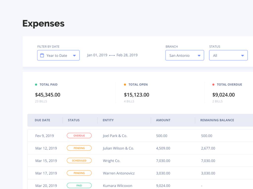 Keep track of all your logistics expenses and revenue 