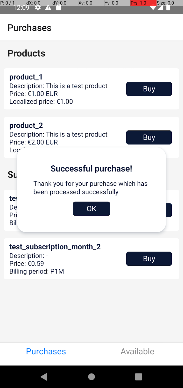 successul purchase