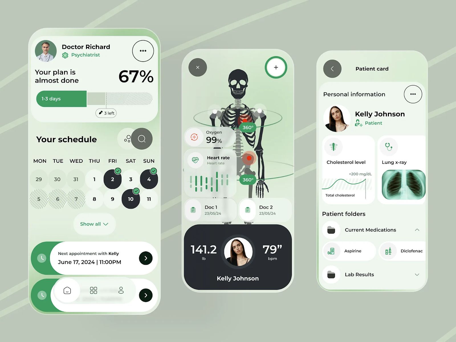 An example of a healthcare app with advanced features