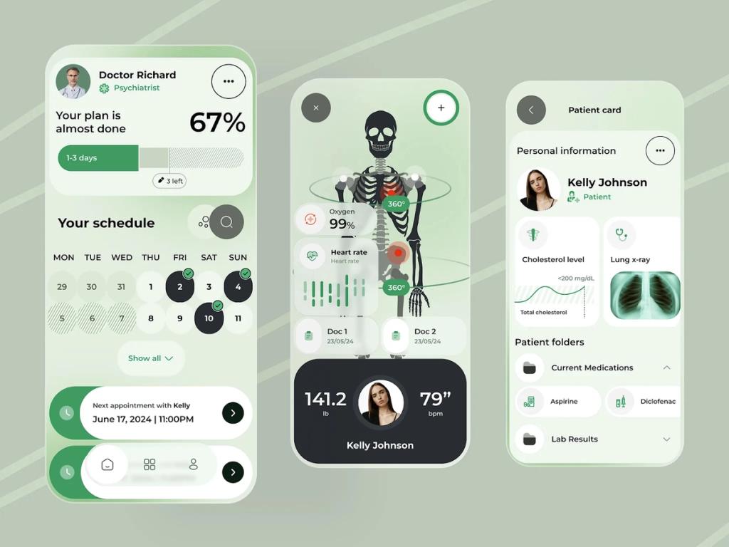 An example of a healthcare app with advanced features