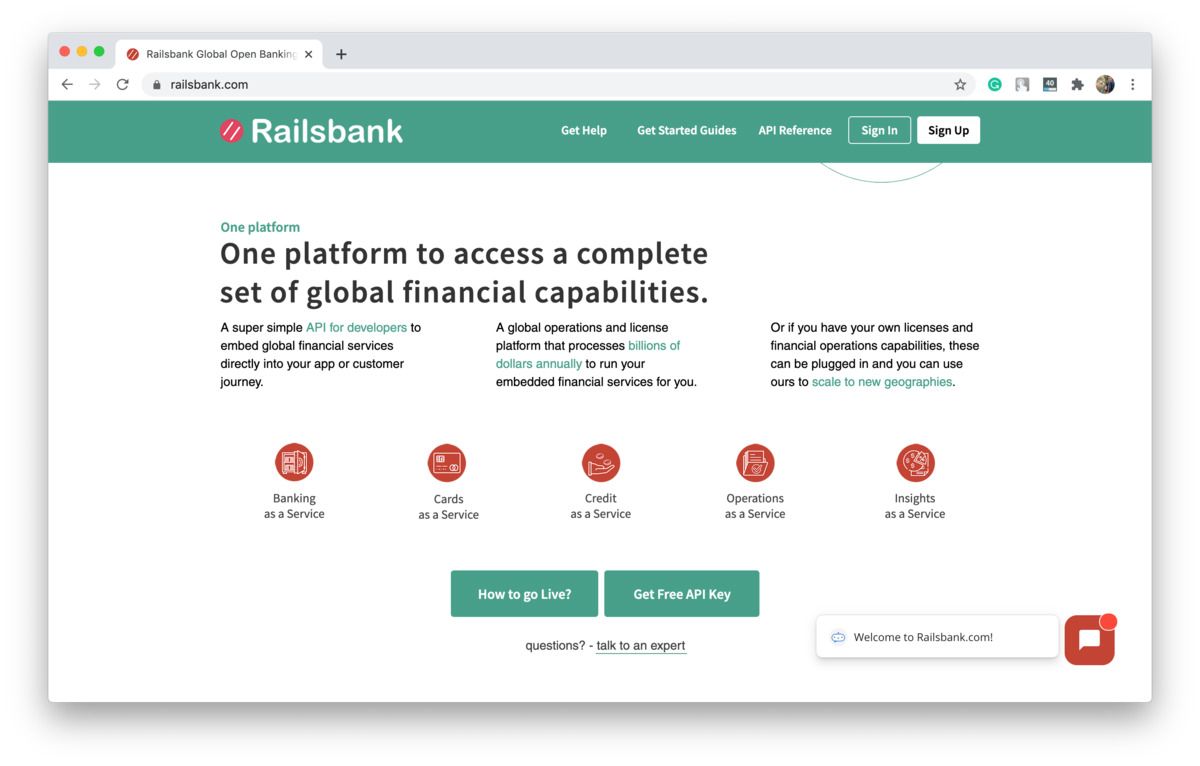 Railsbank is one of top BaaS providers