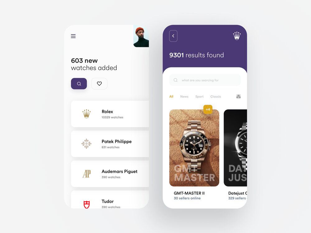 Many retail companies build custom mobile applications for better flexibility and uniqueness (*image by [Lorenzo Perniciaro](https://dribbble.com/Lorez){ rel="nofollow" target="_blank" .default-md}*)