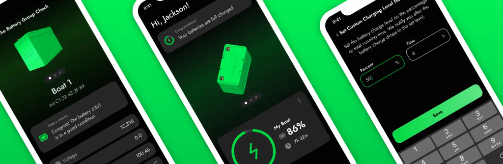 Screenshots of the Norsk Guardian app design