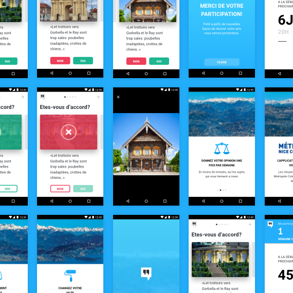 Interface of the Civocracy app