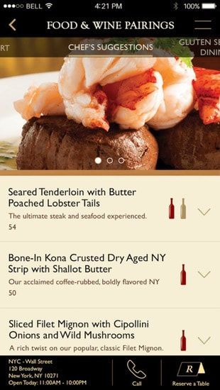 Food &amp; wine pairings may be the most interesting feature in the app