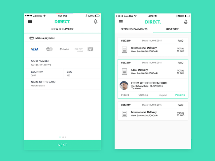 Payment system is a must-have in Uber freight for long-haul trucking (*image by [Ayman Shaltoni](https://dribbble.com/shaltoni){ rel="nofollow" .default-md}*)