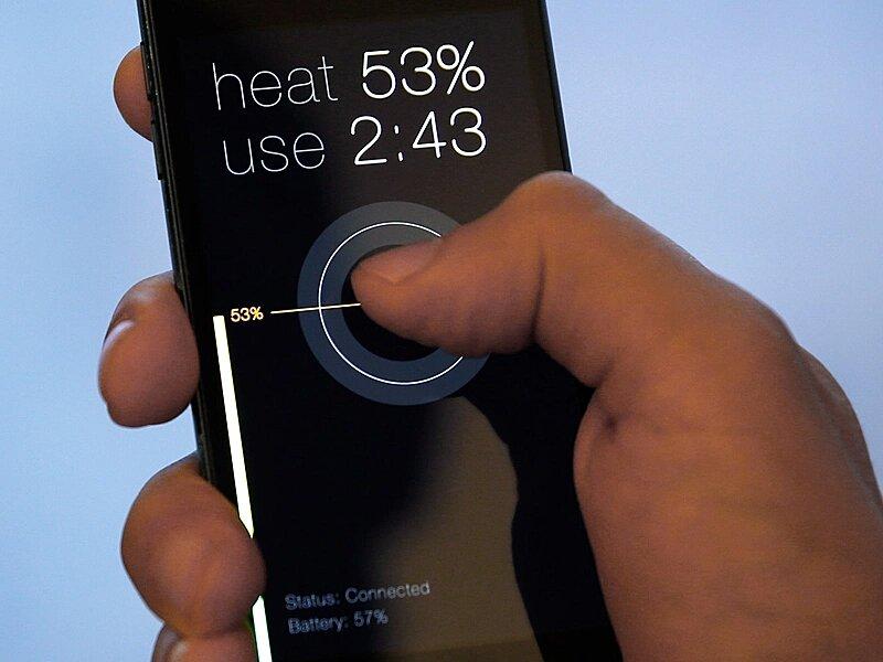 An example of BLE application to control heat level of the infra-heated vest