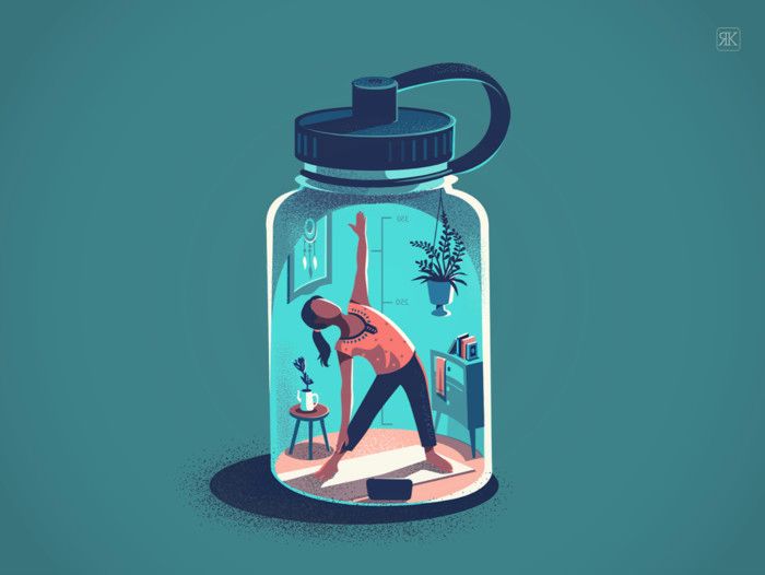 COVID-19 didn't stop people from training. Actually, it encouraged them to work out even more (*image by [ranganath krishnamani](https://dribbble.com/rkrishnamani){ rel="nofollow" .default-md}*)