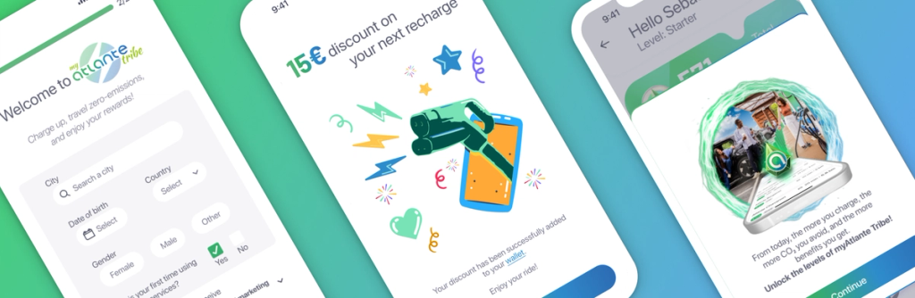 Screenshot of the myAtlante app with loyalty features