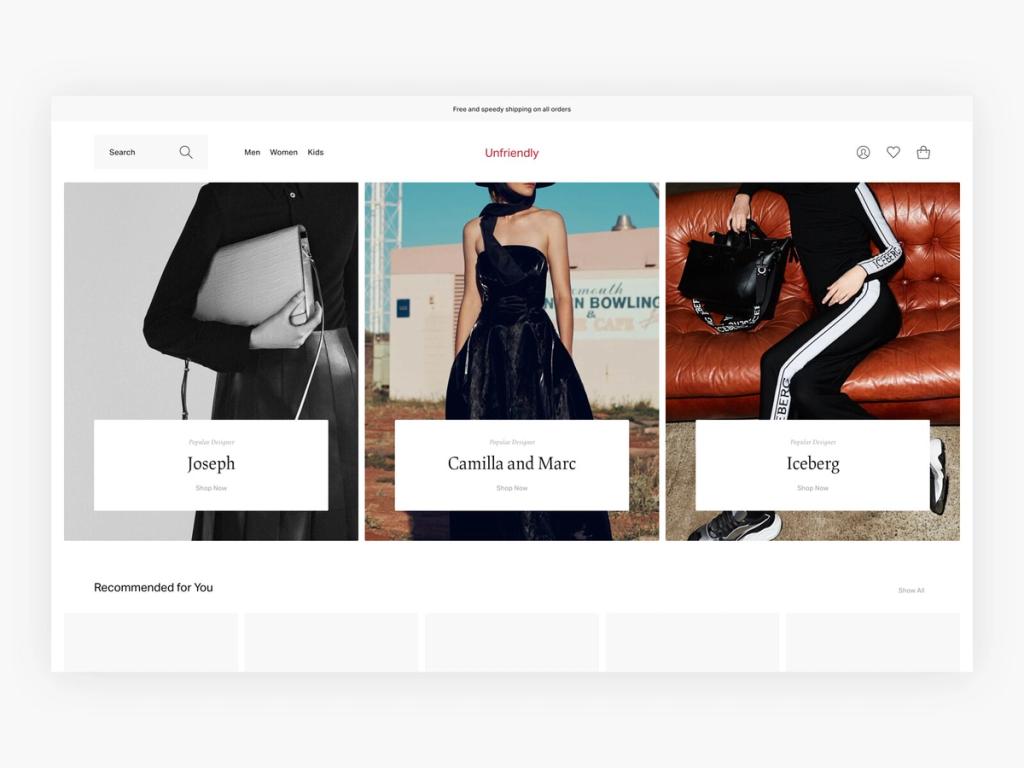 Custom eCommerce website