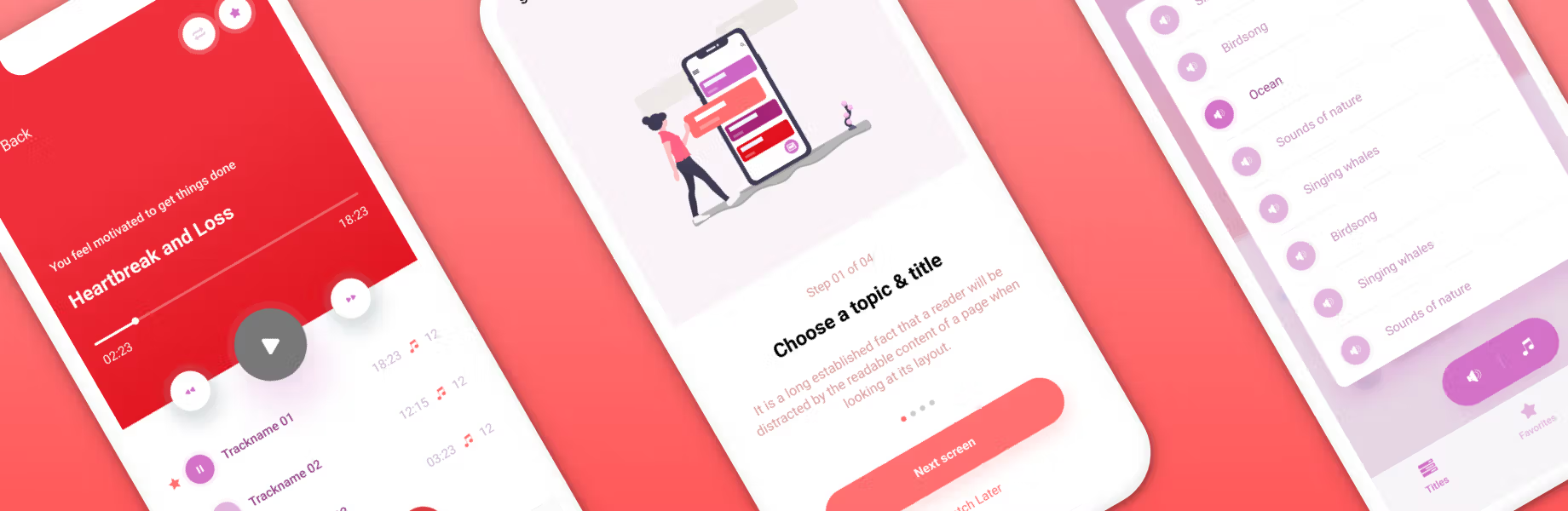 In mental health solutions, meditations can be a great addition to therapy sessions (*image by [QClay](https://dribbble.com/qclay){ rel="nofollow" target="_blank" .default-md}*)