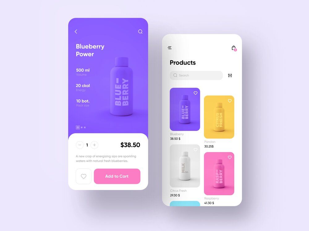 For better customer experience and sales increase, you can create an e-Commerce app (*image by [Vadim Demenko](https://dribbble.com/vdemenko){ rel="nofollow" target="_blank" .default-md}*)