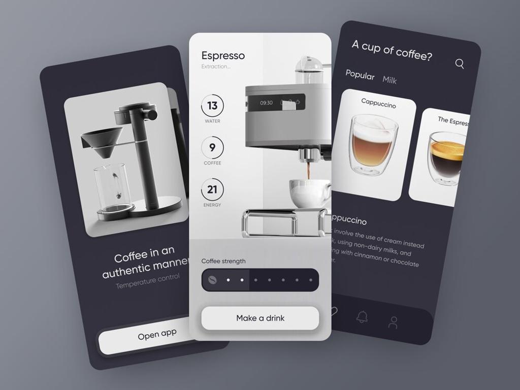 Example of IoT application for coffee machines