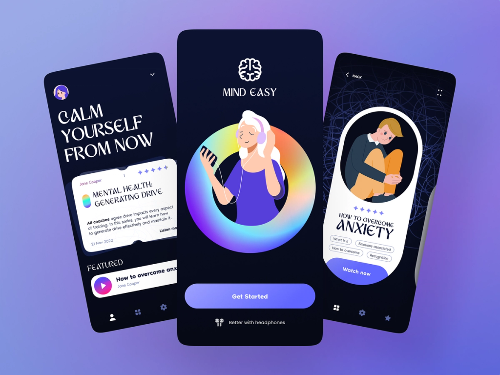 The bright example of the app with a plain and minimalist design 