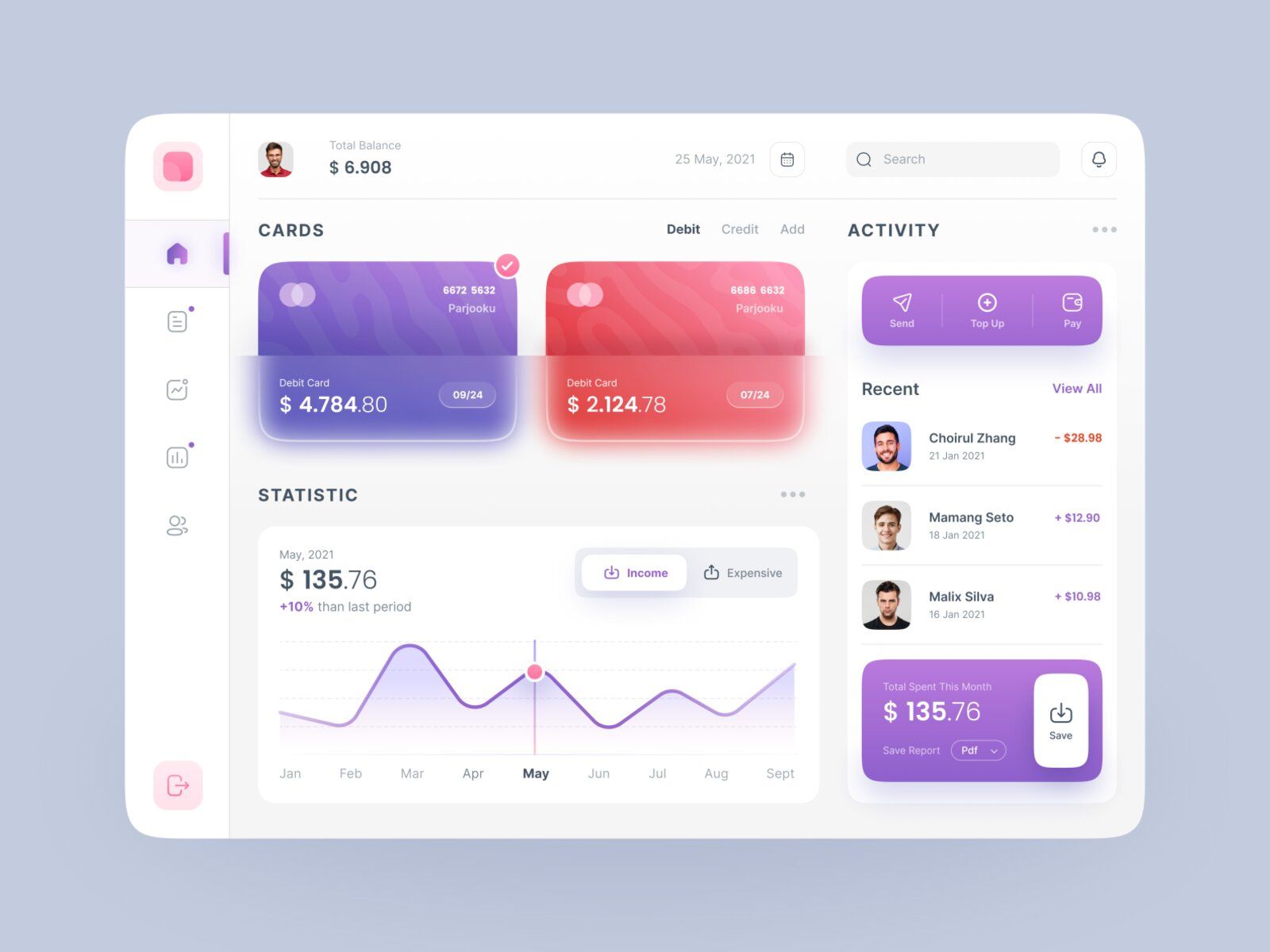 Online accounting software that’s ready-to-use is great for small businesses since features like sending invoices or tracking accounting tasks would be enough (*image by [Olha Sivakovska 🦝](https://dribbble.com/sivakovska){ rel="nofollow" target="_blank" .default-md}*)