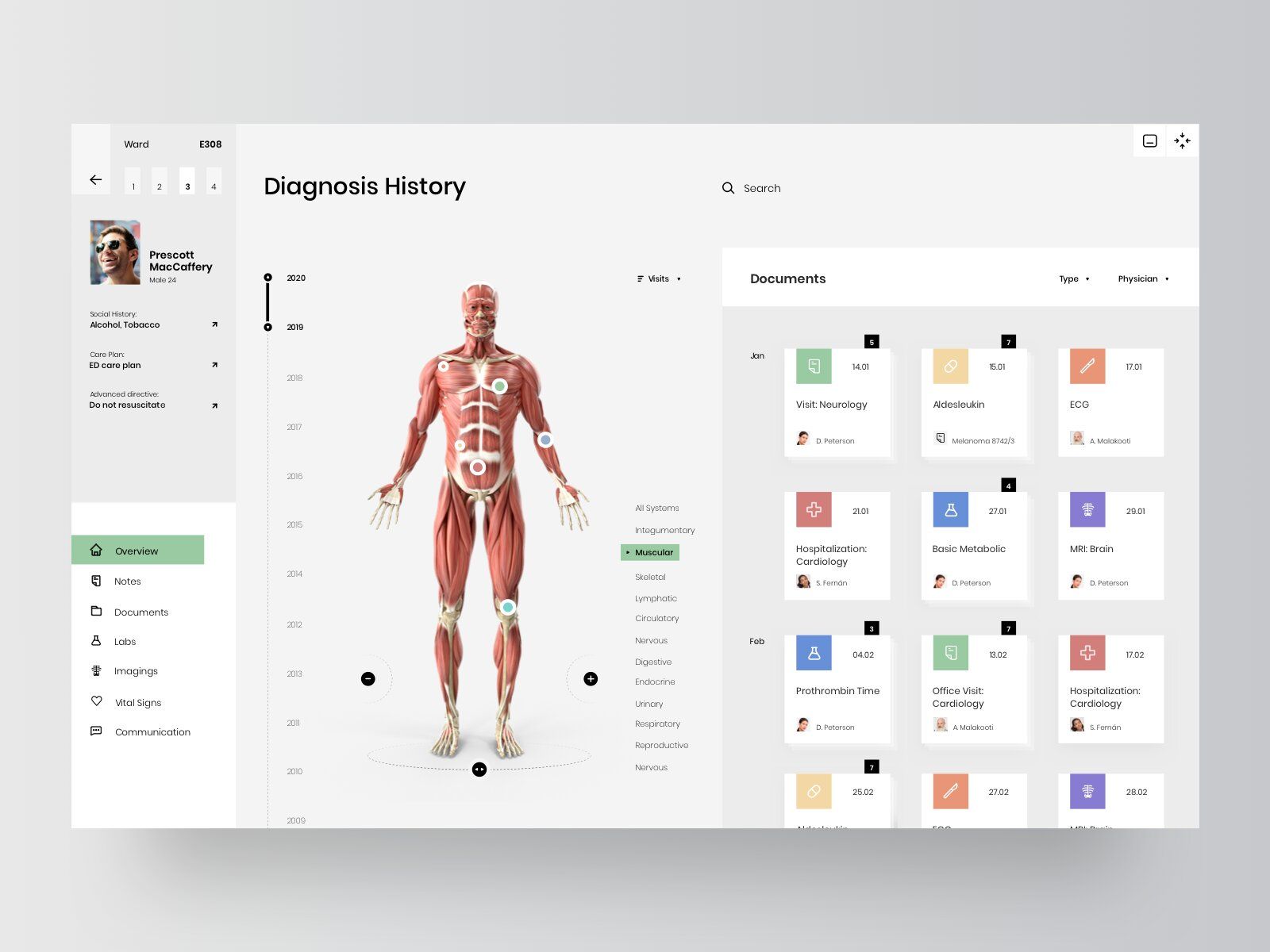 Diagnosis history is an important part of telehealth apps (*image by [RD UX/UI](https://dribbble.com/rondesignlabuxui){ rel="nofollow" .default-md}*)