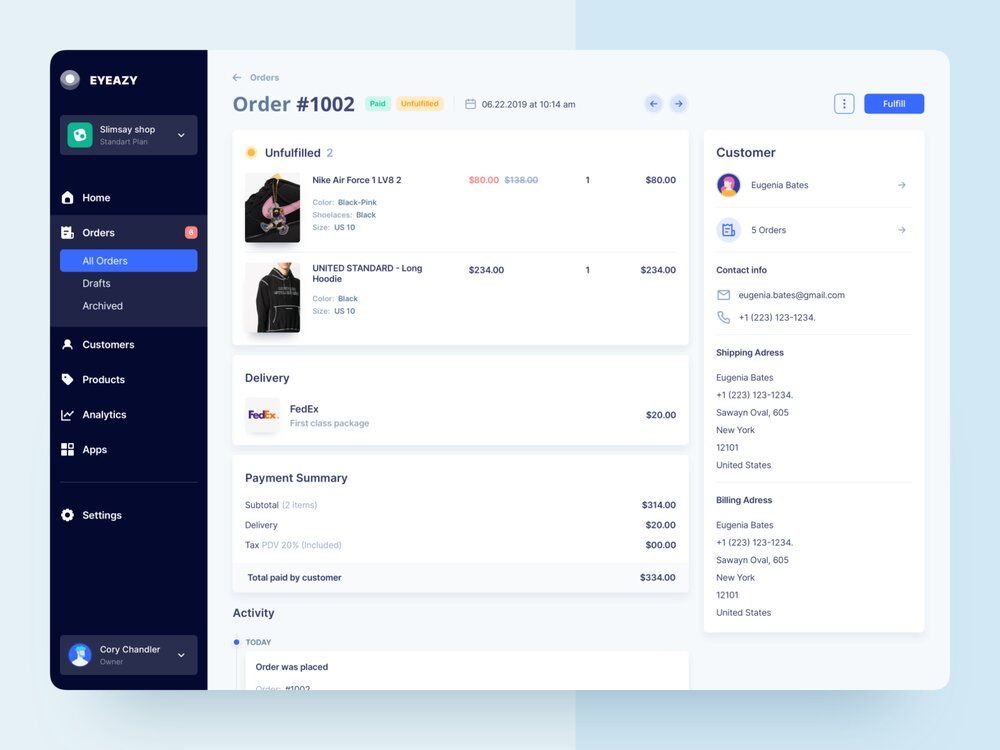 To build an on-demand delivery app or website, you’ll need certain features to manage the workflow of your couriers (*image by [Liev Liakh](https://dribbble.com/Liev_Liakh){ rel="nofollow" target="_blank" .default-md}*)