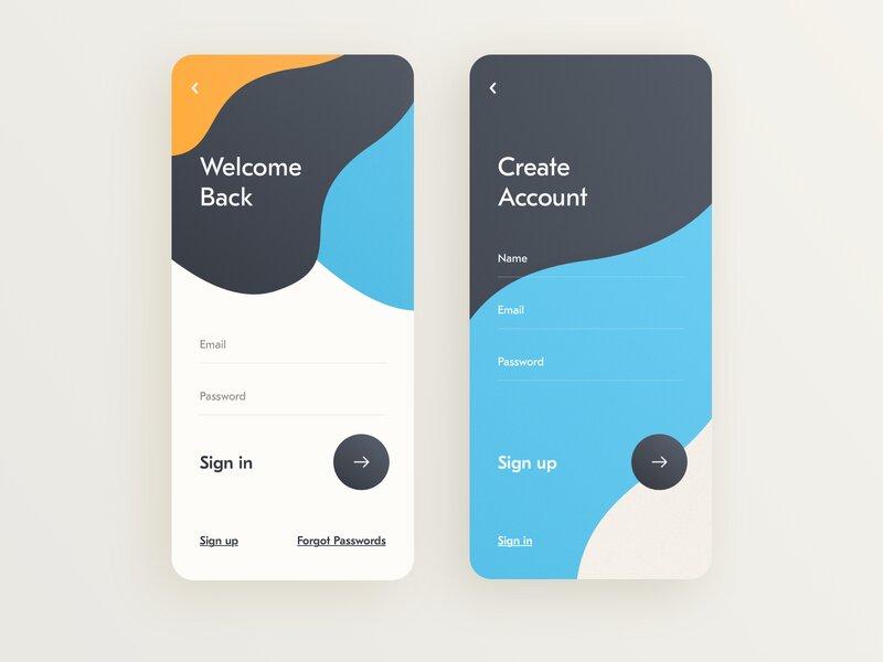Sign in/up example for e-Learning platforms that you can use during your educational app development