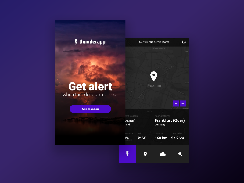Emergency weather apps provide super value to its users - sometimes they can even save lives (*image by [Paweł Szroeder](https://dribbble.com/szroeder){ rel="nofollow" .default-md}*)