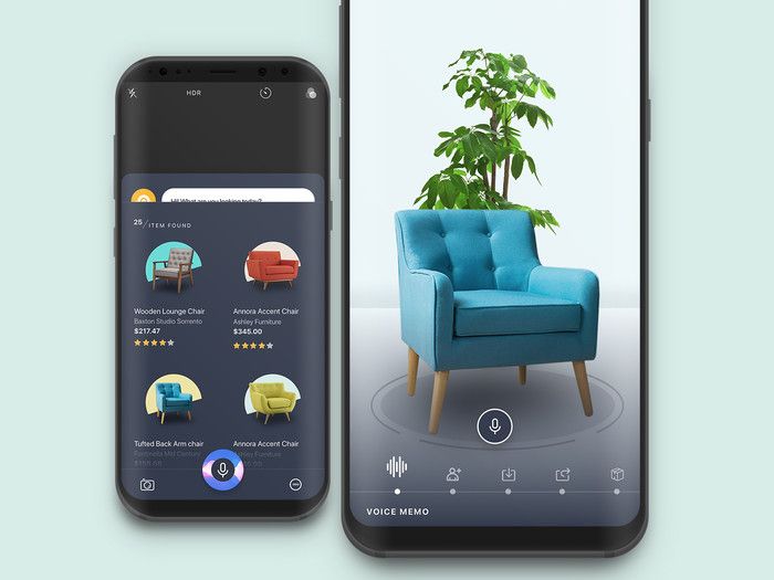 A retail app with augumented reality functionality (*image by [RajivB.](https://dribbble.com/rajivbanik){ rel="nofollow" .default-md}*)