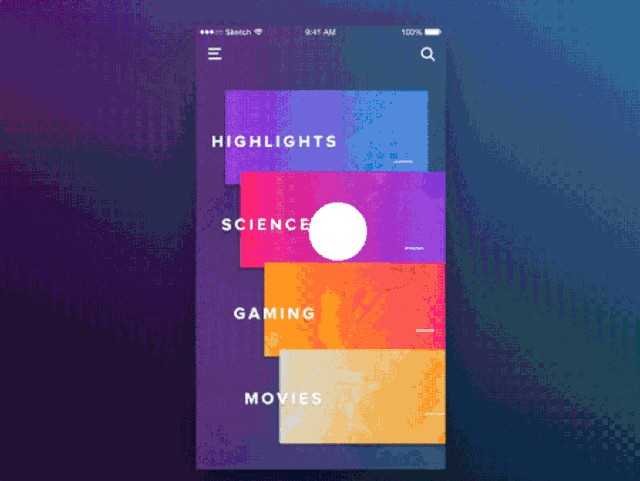 Cards are the best way to represent information on the screen. 