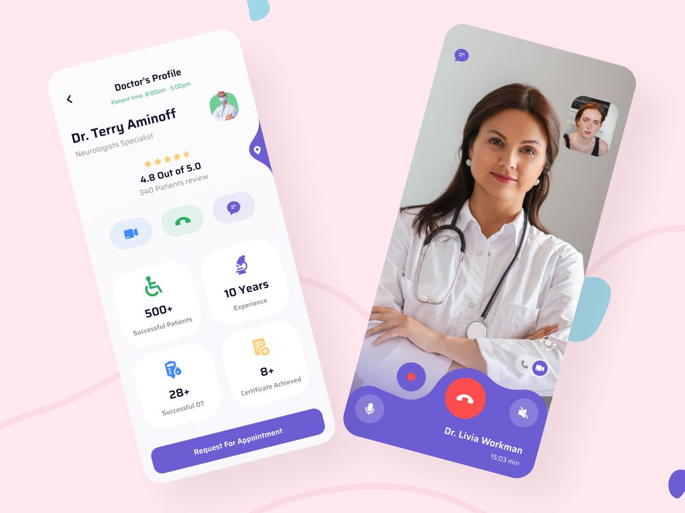 A mental health tracker app shoud allow doctors to create a profile with the information about them (*image by [Shafiqul Islam 🌱](https://dribbble.com/kitket1212){ rel="nofollow" target="_blank" .default-md}*)