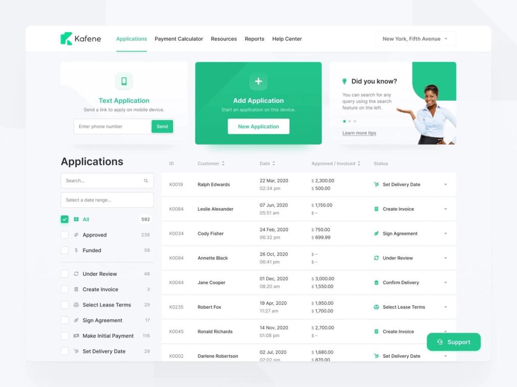 During custom tax software development, you’re not limited in terms of storing as much customer data as you want (*image by [tonik](https://dribbble.com/tonikstudio){ rel="nofollow" target="_blank" .default-md}*)