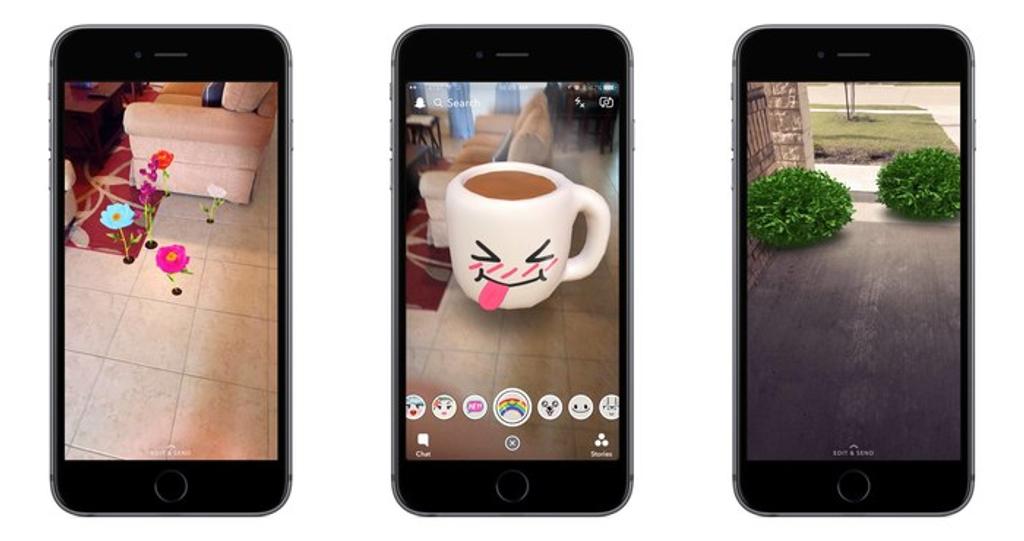 AR technologies in the Snapchat app