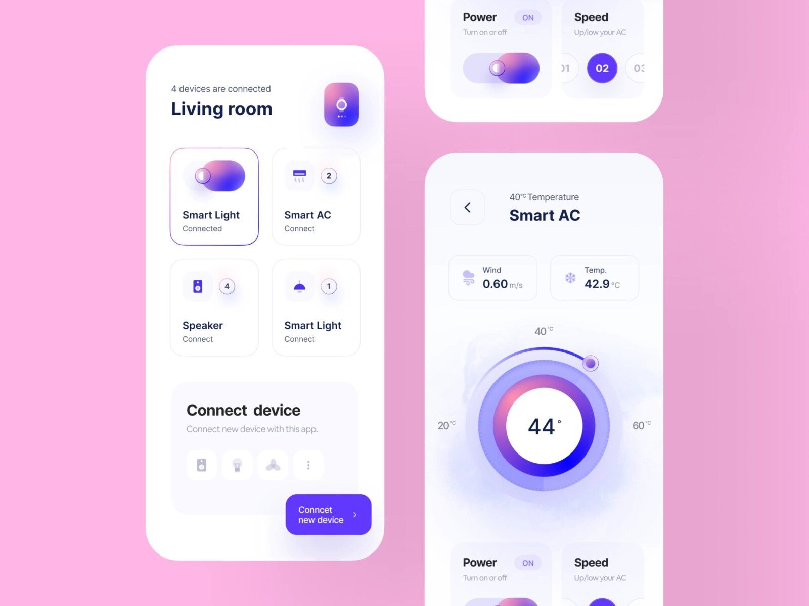 A smart home system for various IoT devices should include the device screen feature (*image by [Wahab](https://dribbble.com/Wstyle){ rel="nofollow" target="_blank" .default-md}*)