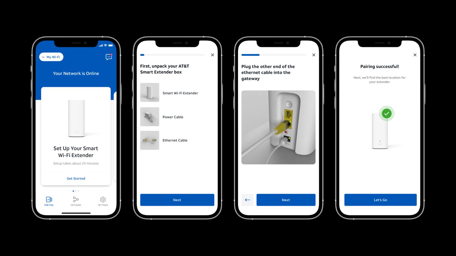 Screenshot of the Wi-FI Extender window in the AT&T Smart Home Manager application