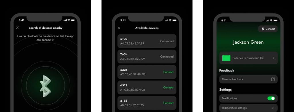 Screenshots of the Norsk Guardian app