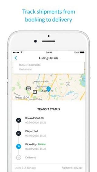 uShip app for cargo shipping