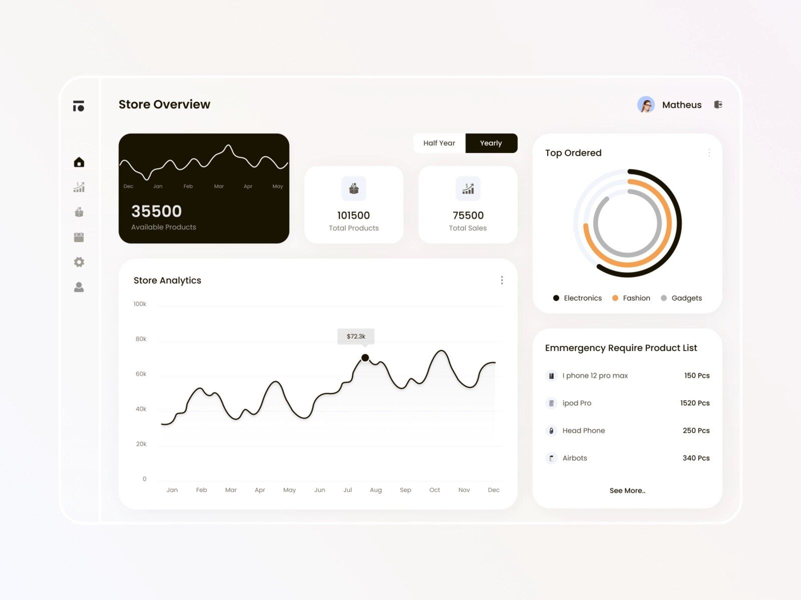 An accounting software is also beneficial since you can track your inventories with help of it (*image by [Murad Hossain 🔥](https://dribbble.com/muradhossain){ rel="nofollow" target="_blank" .default-md}*)