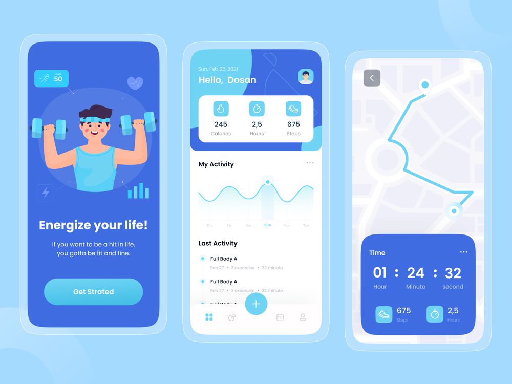 
General mental health apps can offer features for mental health disorders prevention (*image by [Arya Wijaya Kusuma](https://dribbble.com/aweka){ rel="nofollow" target="_blank" .default-md}*)