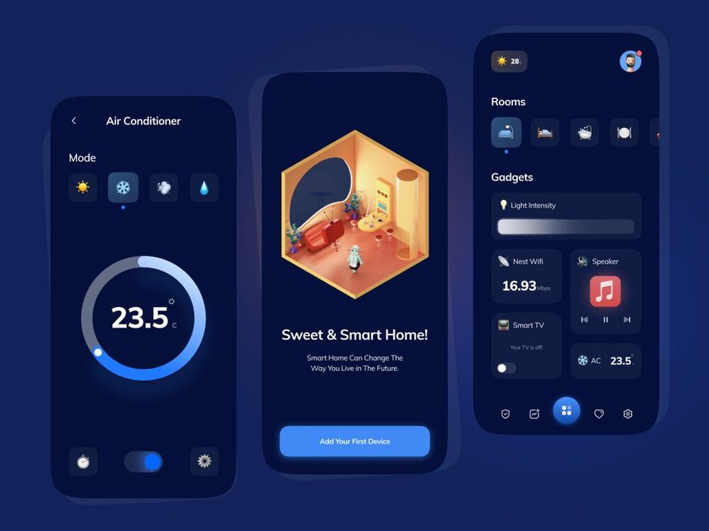 Example of the Internet of Things application for smart homes