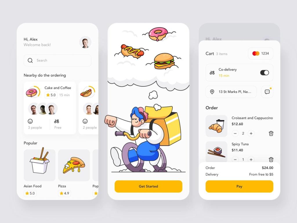 There are multiple food delivery app development options that are diversified by food delivery mobile app types and ways of development (custom, white-label, etc.) 