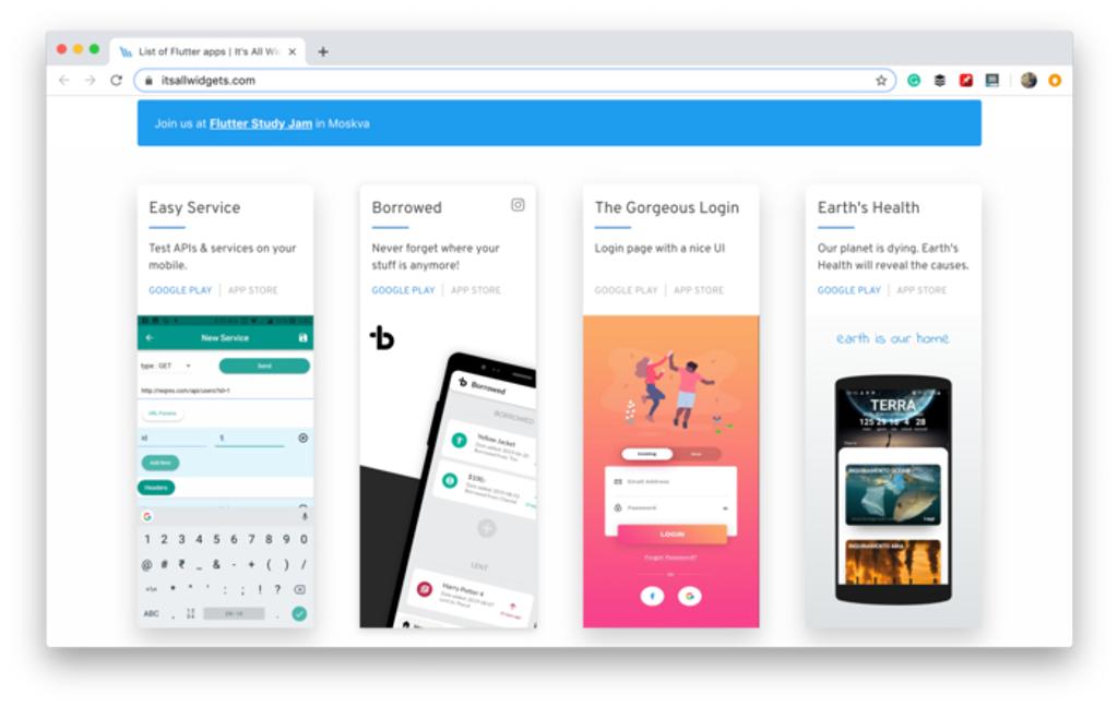 Look for more Flutter app examples at [itsallwidgets.com](https://itsallwidgets.com/){ rel="nofollow" .default-md}